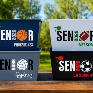 Personalized Graduation Sport Senior Basket,  Custom Football, Basketball, Soccer Sport Graduation Basket Senior Night 2026 Volleyball 2026