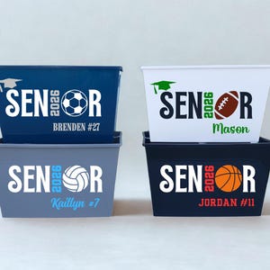 Personalized Graduation Sport Senior Basket,  Custom Football, Basketball, Soccer Sport Graduation Basket Senior Night 2026 Volleyball 2026