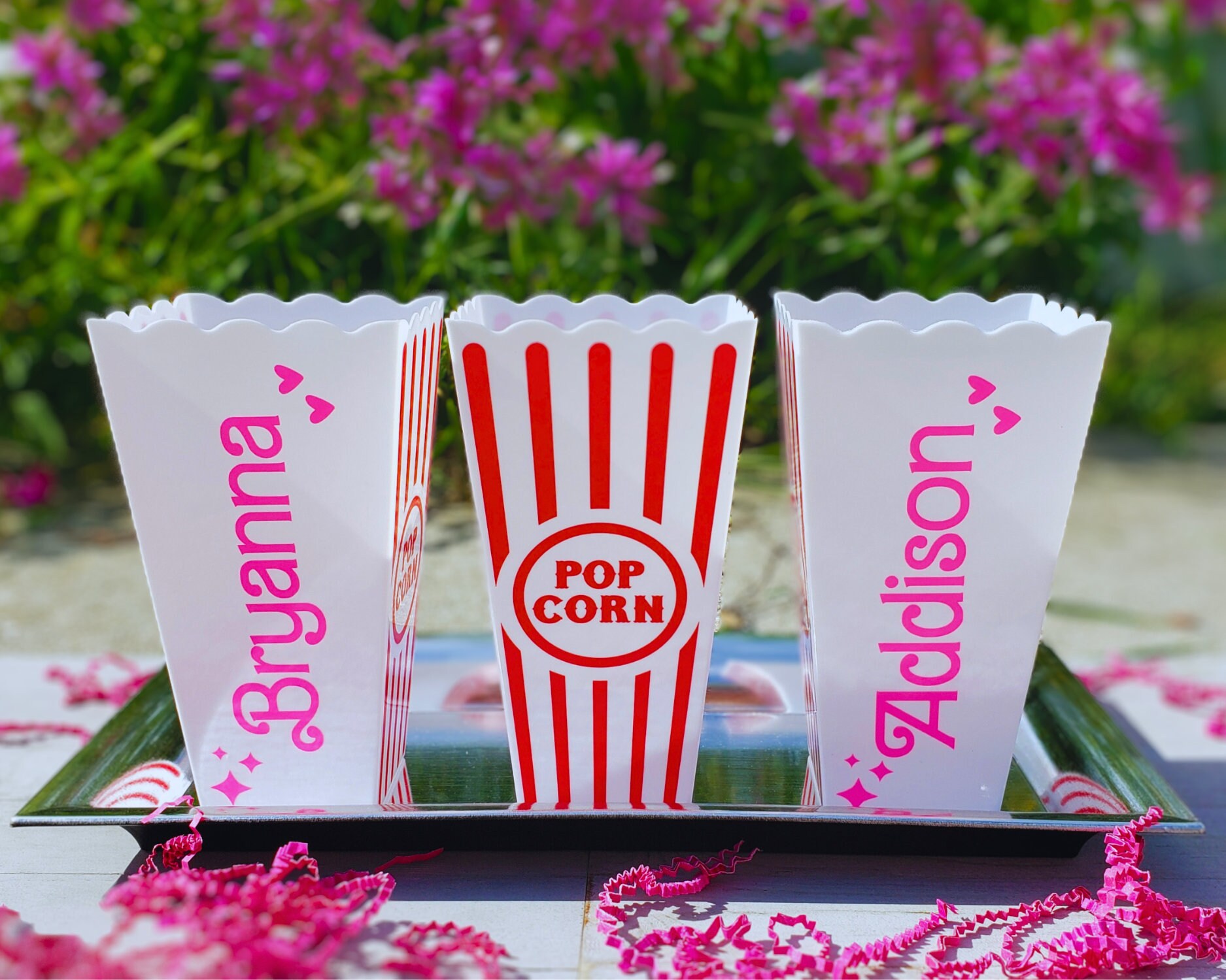 Sacs Bonbons Fête Boîtes à Popcorn Rose JeVenis Lot De 12 - Sacs à Friandises Let's Go Pour Anniversaire, Mariage Let's Go Goodie Bags - 5
