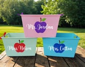 Custom Teachers Gift Box, Personalized Teachers Appreciation Week Basket End of Year Teacher Gift Back To School Bucket Educators Gift