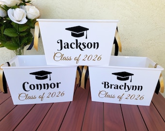 Personalized Graduation Basket, Class of 2026, Senior Gift Bucket, Senior Night 2026,2027 , Keepsake