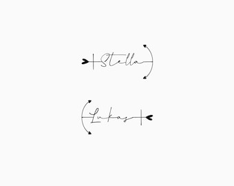 Anchor partner tattoo design | Minimalistic tattoo of connection | Couple tattoos | Anchor couple tattoo | Name tattoo with anchor symbol
