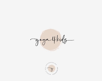 Yoga-logo | Kinderyoga en wellnessbranding | Boho Premade-ontwerp | Personaliseerbaar