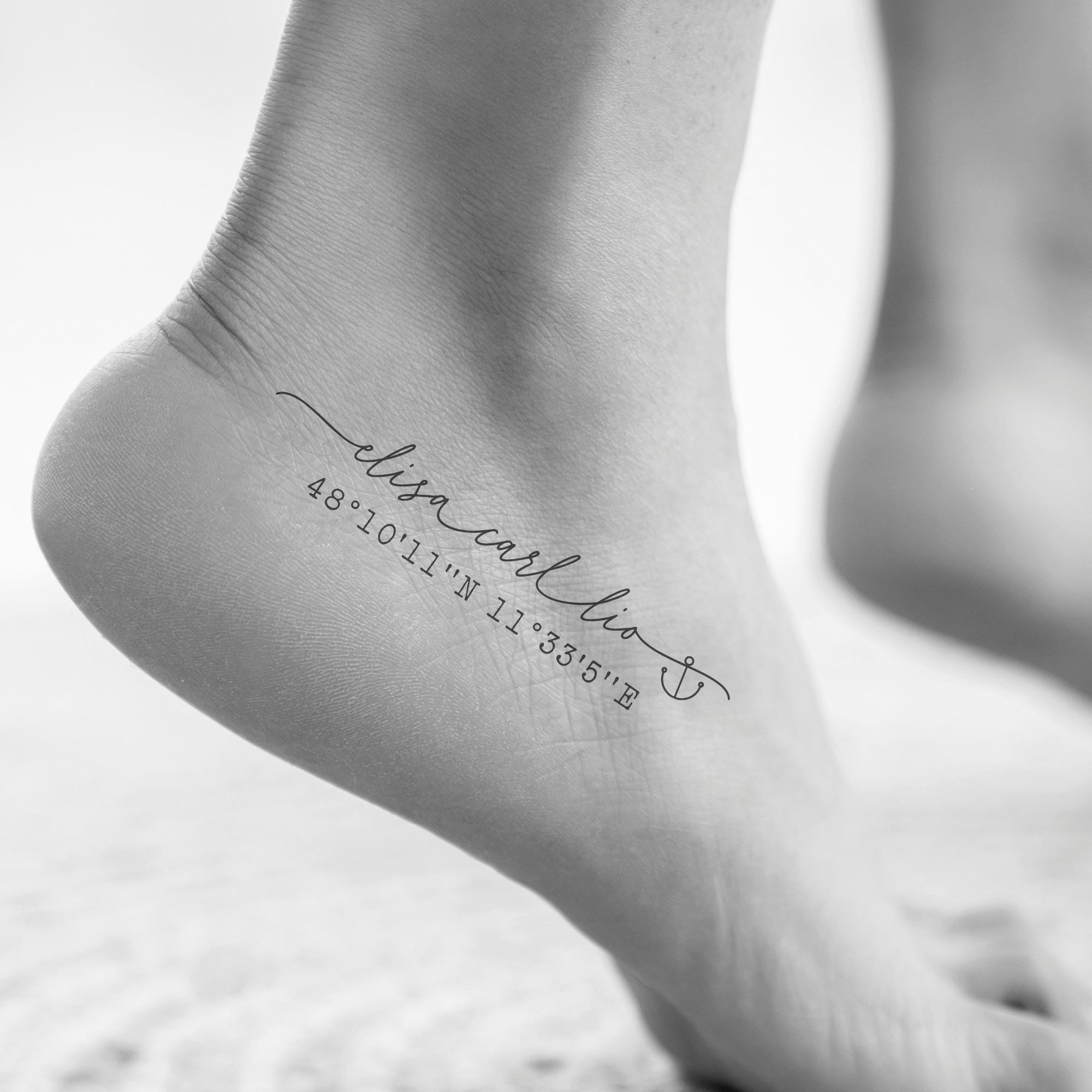 Latitude and Longitude Tattoo Ideas
