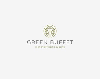 Leaf Design Logo | Nutritional Consulting & Wellness Branding | Minimalist Premade Logo