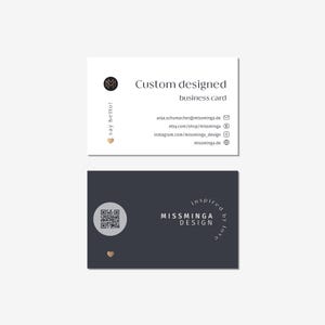 Carte de visite individuelle correspondant à votre logo | Conception sur mesure pour votre apparence professionnelle