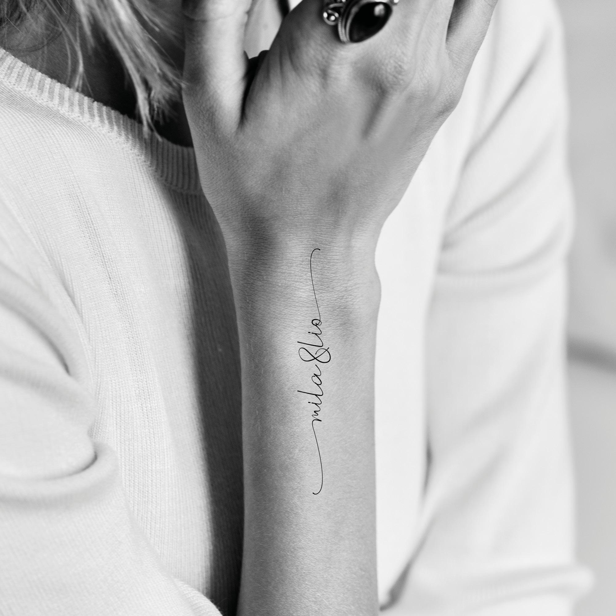 Individual Tattoo Design | Handwritten Names | Fineline Children's Name  Tattoo - Etsy, image size:2000x2000