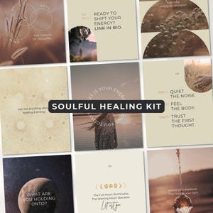 Spiritual Canva Templates | Energy Healing Instagram Content Kit | Spiritual Coach & Mystic Feed