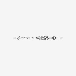 Love lettering tattoo | Unalome symbol tattoo | Minimalist lettering design | Download feminine tattoo | Tattoo inspiration