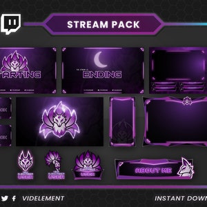 Fox stream pack, animated webcam overlay, twitch panels, twitch fox alert, twitch chatbox, overlay pack, stream overlay, twitch overlay
