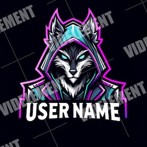 Twitch logo, Twitch graphics, gaming logo, logo design, mascot logo, stream logo, vtuber logo, discord logo, youtube logo, tiktok logo, wolf