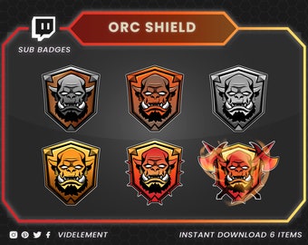 Orc Shield Twitch sub badges
