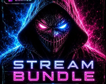Twitch Stream Bundle, Animated Stream Overlays, Twitch Overlays, Twitch Emotes, Neon Overlays, Twitch Emotes, Twitch Alerts, Panels & Badges