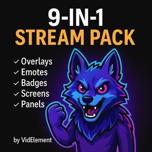 Special Offer: Ultimate Stream Pack Collection, twitch overlay, twitch emotes, twitch panels, stream overlay, twitch alerts, twitch badges