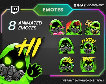 Animated emotes, Twitch emotes, text emotes, emotes twitch, discord emotes, kick emotes, anime emotes, cute emotes, emote pack, chibi emotes
