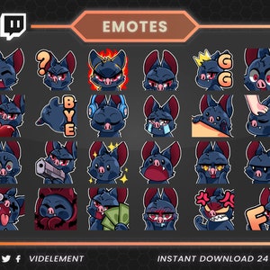 Twitch emotes, twitch sub emote, discord emote, text emote, bat emote, bat text emote, bat twitch emote, cute emote, chibi emote, meme emote