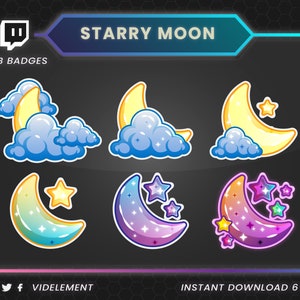Twitch sub badges, Moon sub badges, Twitch Stars badges, sub badges Twitch, Twitch bit badges, Galaxy bit badges, Astronomy bit badges