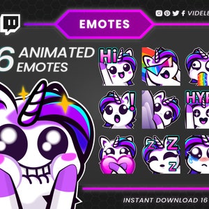 Premium Collection of Twitch Emotes: Animated, Discord, Unicorn, Meme, Girl, Text, YouTube, TikTok, Sub Emotes