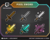 Twitch sub badges, sub badge Twitch, cute sub badge, minecraft sub badge, epic sub badge, game sub badges, blade sub badges, grapchic twitch