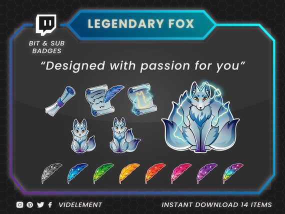 Feather Twitch Badges - Gaming Visuals