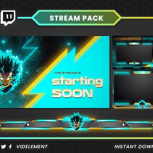 Unbeatable Price Alert! Stream pack, animated webcam, twitch panels, twitch alert, twitch chatbox, stream overlay, twitch overlay