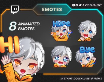 Animated Twitch Emotes - 8 Dynamic Emotes for Streamers with a Flare for Magic | twitch sub emotes, anime emotes, anime emotes, Twitch emote