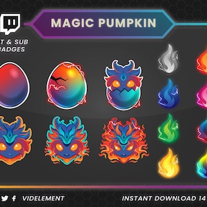 Red Fire Dragon Twitch Sub-Badges & Flame Bit Badges: Illuminate and Engage Your Audience