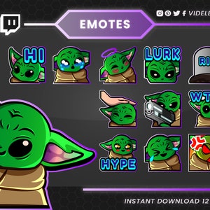 Goblin Emotes, Twitch Emotes, Twitch Sub Emotes, Text Emotes, Anime Twitch Emotes, Chibi Emotes, Cute Emote, Lurk Emote, Hype Emote, Discord