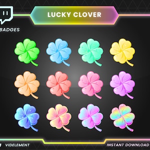 Twitch-Bit-Abzeichen, Twitch-Sub-Abzeichen, Klee-Bit-Abzeichen, Medaillen-Bit-Abzeichen, magisches Bit-Abzeichen, Pflanzen-Bit-Abzeichen, Amulett-Bit-Abzeichen, süßes Bit-Abzeichen