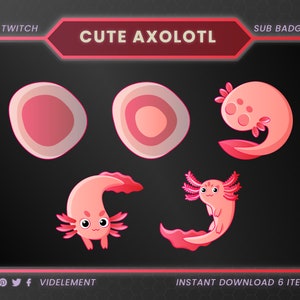 Axolotl sub badges, twitch sub badges, twitch badges, twitch sub badge, sub badges twitch, badges twitch, twitch bit badges, twitch emotes
