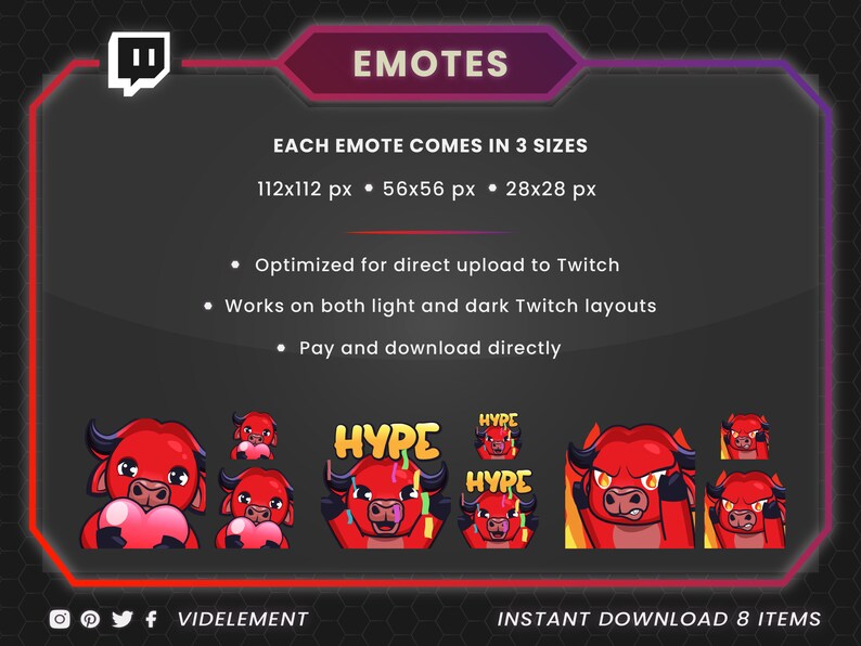 Buffalo Emotes, Twitch Emotes, Twitch Sub Emotes, Discord Emotes, Text ...