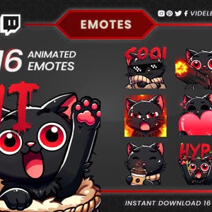Twitch emotes, cat emotes, animated emotes, emotes twitch, discord emotes, kick emotes, funny emotes, cute emotes, emote pack, chibi emote