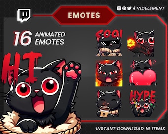 Twitch emotes, cat emotes, animated emotes, emotes twitch, discord emotes, kick emotes, funny emotes, cute emotes, emote pack, chibi emote