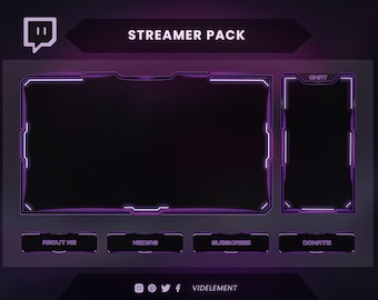 Twitch overlay, twitch panels, animated webcam overlay, twitch package, stream package, stream overlay, overlay package, twitch overlay pack