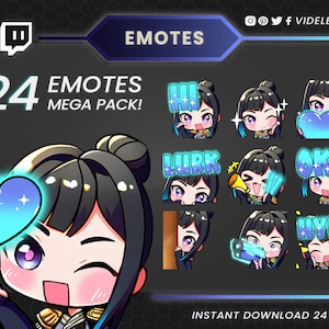 Twitch emotes, Discord emotes, twitch sub emotes, Tiktok emotes, text emotes, anime emotes, manga twitch emotes, chibi emotes, cute emotes