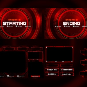 Twitch Animated Stream pack | stream overlay, stream pack, animated webcam overlay, Twitch panels, Twitch alert, screen overlay, Twitch pack