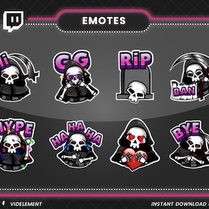 8 Shinigami Emotes for Your Twitch Channel