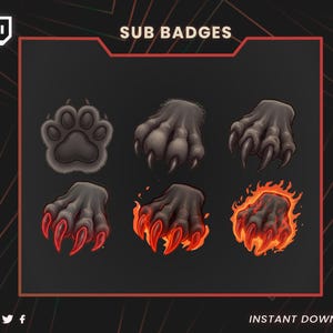 Badges Wolf Sub, Badges Twitch personnalisés, Emotes pour streamer, Icônes de jeu vidéo, Badges statiques, YouTube, Twitch, Stream bages