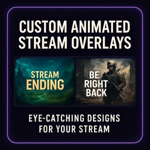 Custom Animated Screens & Backgrounds for Streamers | HD Overlays, Vtuber Design, Animated Banners