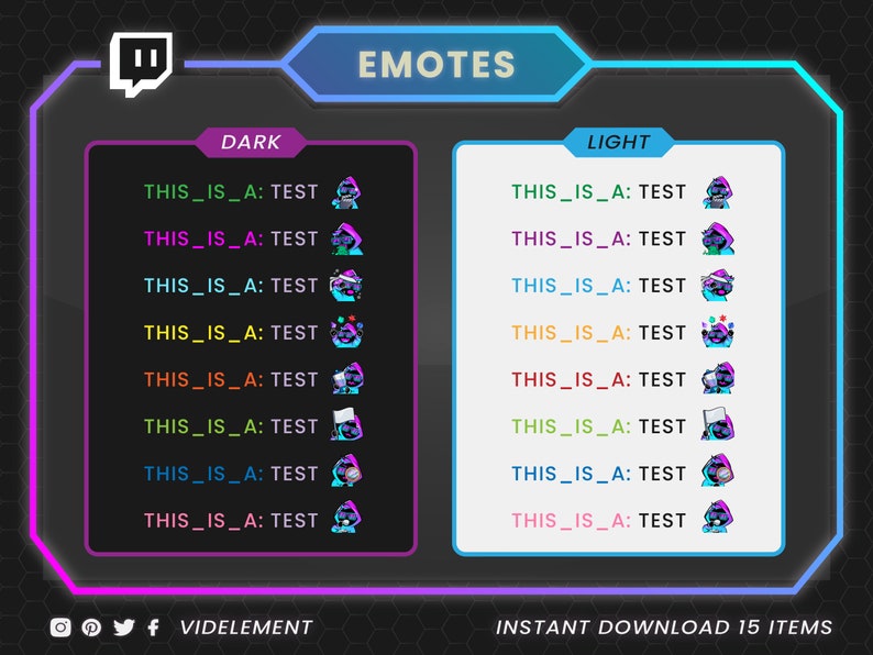 Neon Nightrider: Twitch Emotes Collection - Futuristic Character With ...
