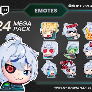 Twitch emotes, twitch sub emotes, discord emotes, text emotes, boy emotes, robot text emotes, cute emote, chibi emotes pack, discord