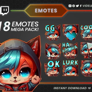Emote di Twitch, emote di Twitch sub, emote di Discord, emote di testo, emote del lupo, emote di testo del lupo, emote di Twitch del lupo, emote carina, emote chibi