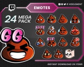 Poop emotes, twitch emotes, emotes twitch, discord emotes, cute emotes, cool emotes, text emotes, cute text emotes, toilet paper emote