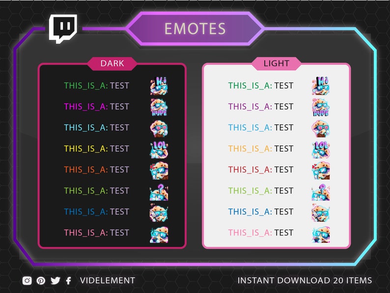 Twitch Emotes, Discord Emotes, Twitch Sub Emotes, Cute Emotes, Text ...