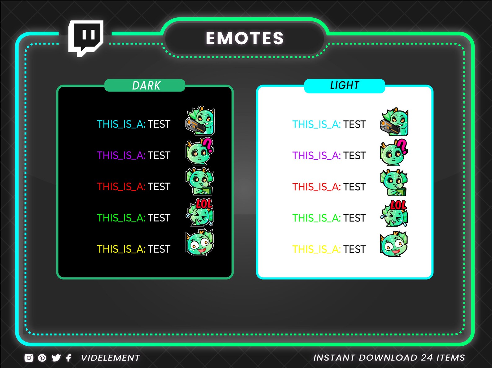 Twitch Emotes Twitch Sub Emotes Text Emotes Water Monster - Etsy