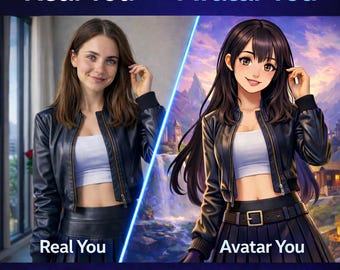 Custom Cartoon Cartoon Charakter: Gamer Logo vom Foto (PNG)