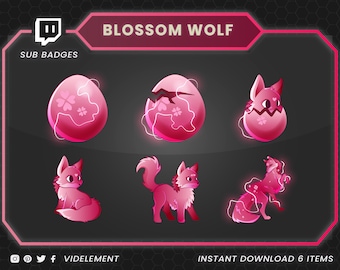 Insignias de suscriptor de Wolf, insignias de suscriptor de Twitch, insignias de Twitch, insignia de suscriptor de Twitch, insignias de suscriptor de Twitch, insignias de Twitch, insignias de bits de Twitch, insignias de Discord