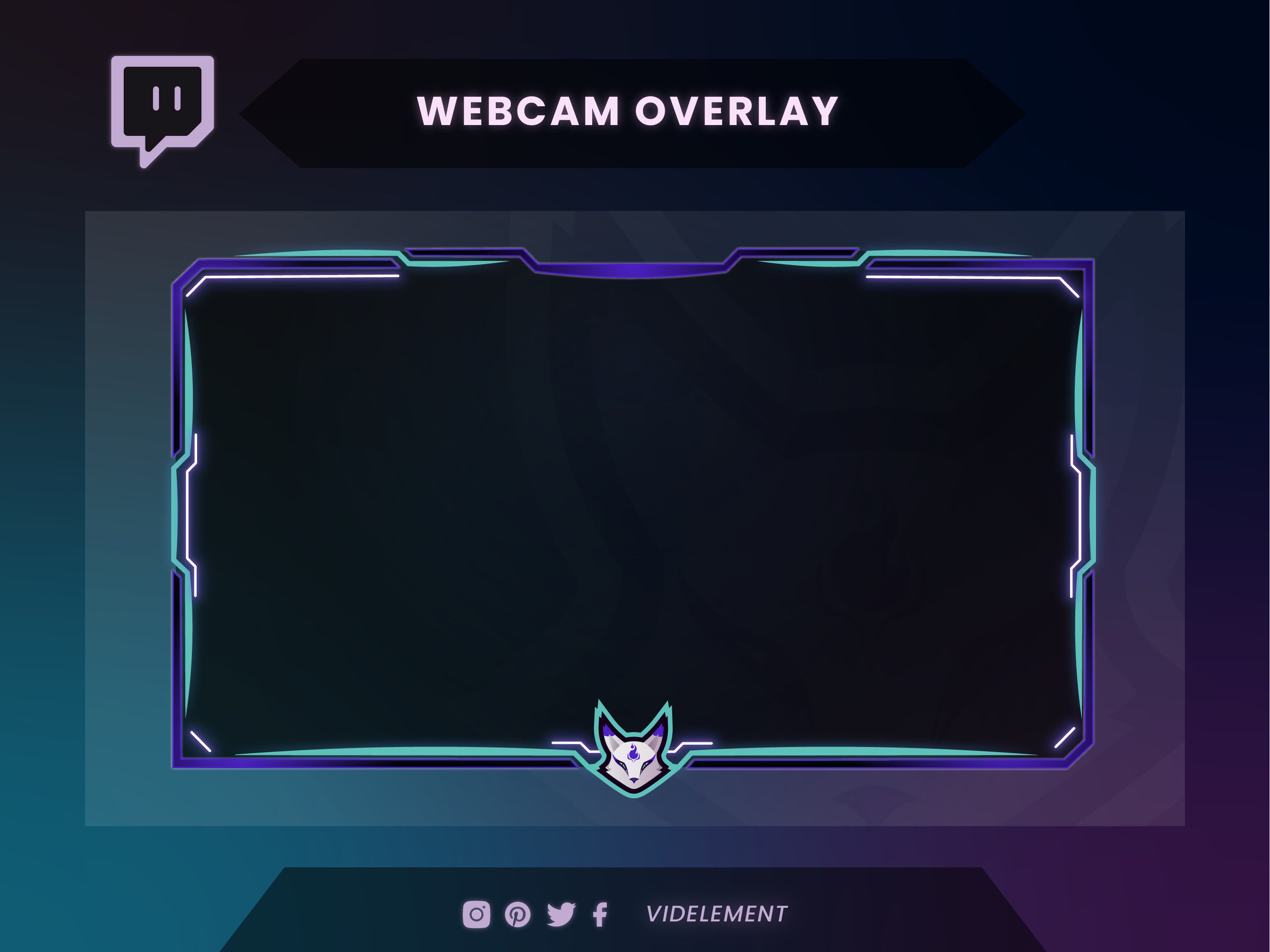 Raccoon Midnight – Twitch Stream Overlay Package (Alerts/Webcam