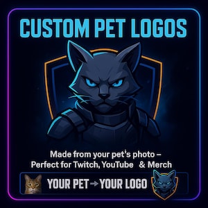 Niestandardowe logo do gier — ulepsz swój kanał Twitch | Grafika Twitch, maskotki do transmisji strumieniowej, spersonalizowane projekty logo, logo Twitch, projekt logo