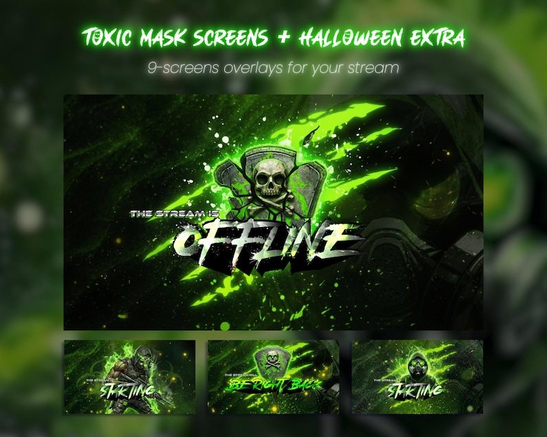 Neon Hood Mask, Twitch Screen, Hood Stream Overlay Starting Soon ...